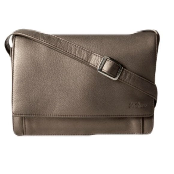 DEREK ALEXANDER Central Park Classic Flap Organizer bag Bronze Metallic Leather - Picture 1 of 14
